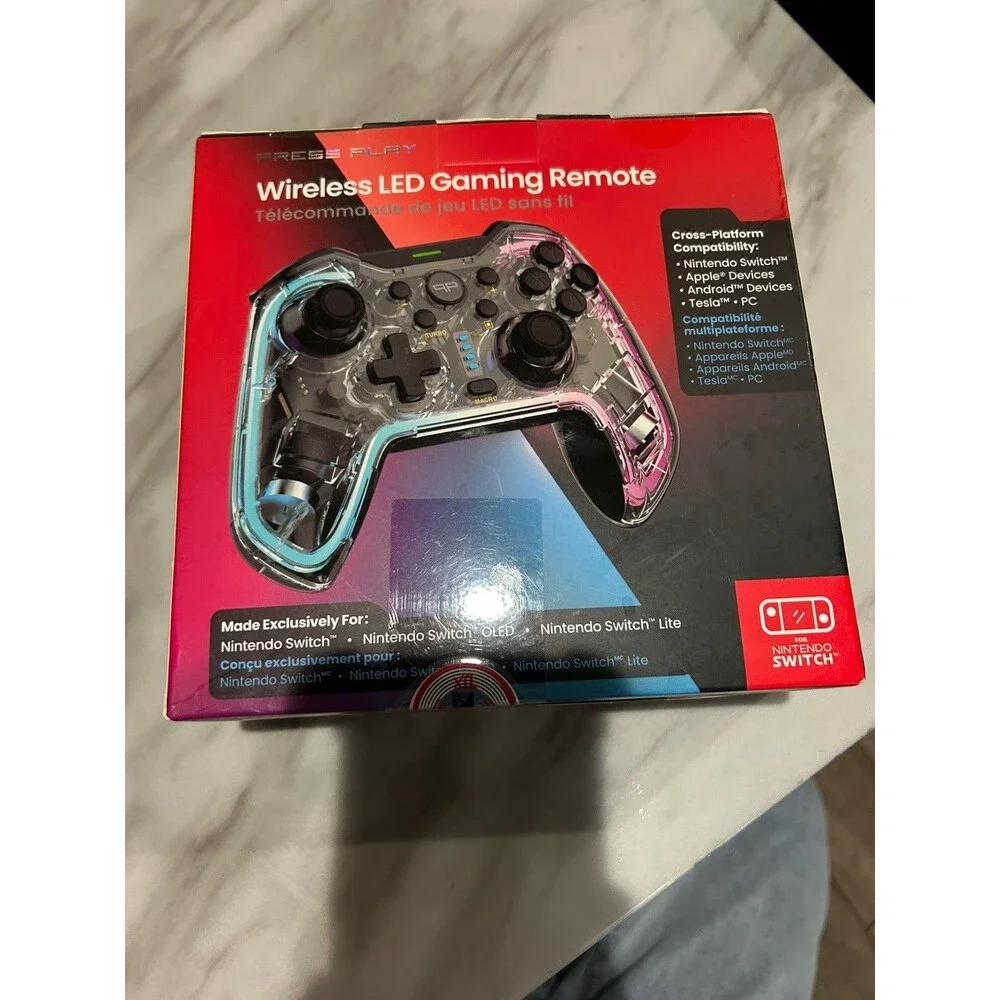 NIB Press Play Wireless LED Gaming Remote For Nintendo Switch, Switch Lite, OLED